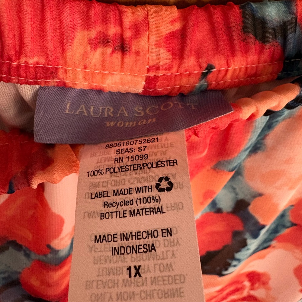 Vintage Laura Ashley Pink Floral Rose Midi Skirt Asymmetrical Y2K 90s 1X NWT Mod - Picture 10 of 10